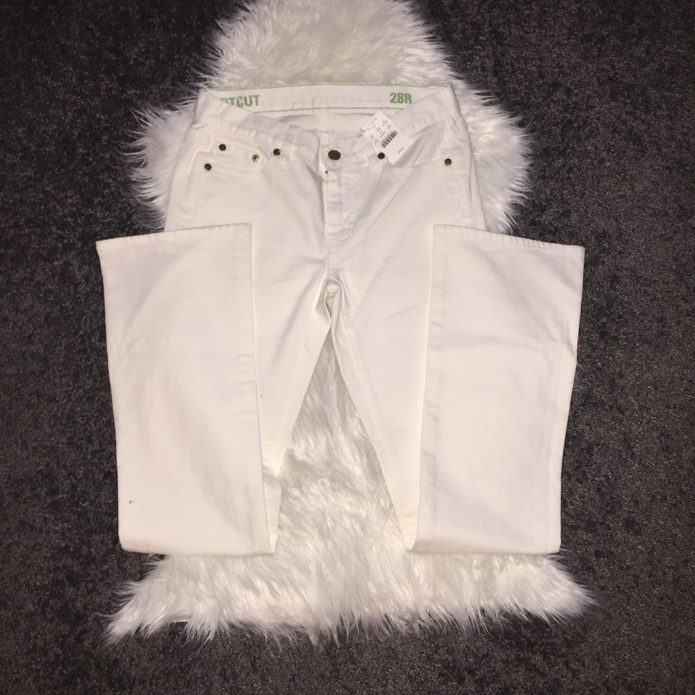J Crew NWT White Bootcut Classic Cut